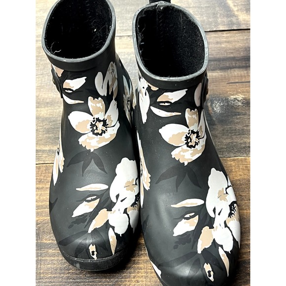 Chooka Waterproof Floral Print Rain Boots Size 6 - Picture 4 of 5